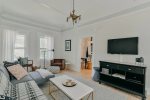 Spread Out and Enjoy Family Movie Night in the Cozy East Living Room of Peach Mansion